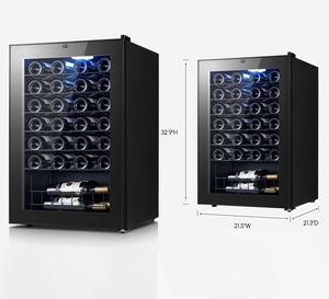 Yeego Premium Wine Refrigerator - 38°F-65°F Dual-Zone Ready & Wave-Style Shelves Slim 22.4" Depth + Auto Lock | Perfect for Kitchens/Small Spaces/Entertainment