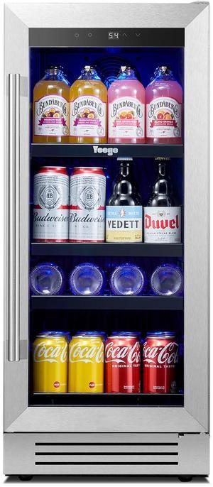 Yeego <38dB Whisper-Quiet Beverage Fridge - 34-54°F Dual-Zone Cooling
85L Storage & Adjustable Shelves | Freestanding/Reversible Design for Party/Bar