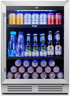 Yeego <38dB Whisper-Quiet Beverage Refrigerator - 34-54°F Dual-Zone Cooling
145L Storage & Adjustable Shelves | Freestanding/Reversible Design for Home Bar/Kitchen