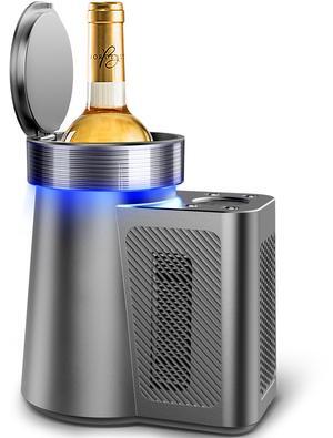 Yeego Portable Mini Cooler for Drinks  Compact Thermoelectric Beverage Chiller, Adjustable -5°C to Ambient, Fits Wine Bottles & 12oz Cans  Quiet Cooling for Bedroom, Office, Travel