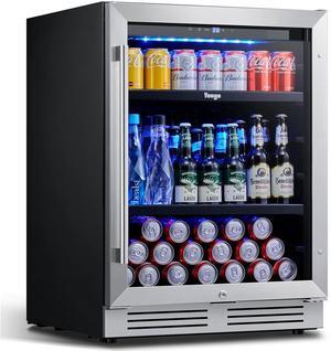 Yeego 145L Commercial Beverage Cooler & Energy-Efficient Beverage Fridge  140 Cans Storage, Energy-Efficient Compressor Cooling, Auto Defrost  Perfect for Bars, Restaurants, or Event Spaces