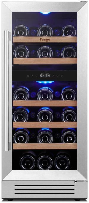 Yeego 85L Wine Cooler & Wine Refrigerator with Compressor Cooling - 28-Bottle Capacity, Adjustable Temperature (40-65°F), Stainless Steel Door, Quiet Operation - Ideal for Home or Wine Cellar