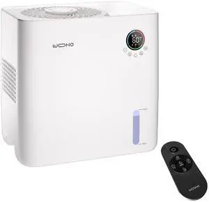 Wooohoo Quiet 5L Mist-Free Humidifier with Aromatherapy 5-Level Adjustment, Touch & Remote Control Smart Humidity Control for Home, Office, and Nursery