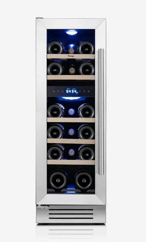 Yeego 12 Inch Wine Cooler, 17 Bottle Dual Zone Wine Fridge with Glass Door, Adjustable Shelves, 40-65°F Wine Cellar, Compressor & Fan Cooling, Built-In or Freestanding for Home Bar Kitchen(Left-Hinge) Yeego 12 Inch Wine Cooler, 17 Bottle Dual Zone Wine Fridge with Glass Door, Adjustable Shelves, 40-65°F Wine Cellar, Compressor & Fan Cooling, Built-In or Freestanding for Home Bar Kitchen(Left-Hinge)