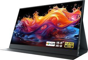 Elepad Portable Monitor 15.6 Inch 1080P FHD External Display with USB C Mini HDMI, Cover & Speaker - Ideal for Laptop, PC, MAC, Phone, PS4/5, Xbox, Switch - Perfect for Travel, Gaming, and Work