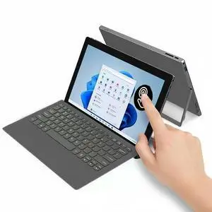 Elepad Windows Tablet with Keyboard + 11.6 Inch Touchscreen 2 in 1 Laptop + 6GB DDR4, 128GB SSD, Intel J4125, Dual Camera, Micro HDMI, USB3.0, SD Card Slot