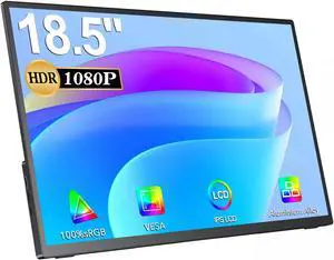 EVICIV 120HZ Portable Monitor 18.5 Inch 1080P, Freestanding Laptop Monitor IPS, Kickstand & VESA for PC Switch Xbox PS