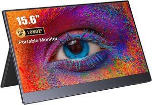 EVICIV Portable Monitor 15.6" FHD 1080P USB C HDMI Gaming Ultra-Slim IPS LCD Display with Smart Case