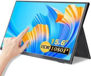 EVICIV 15.6" Touch Screen Monitor IPS Display Portable Monitor USB C Built In Speakers