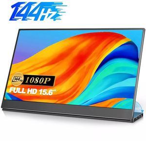 EVICIV 144Hz Monitor 15.6" HDMI USB C Monitor Portable Monitor 15.6" Gaming Monitor FreeSync 144Hz 3ms for Switch Xbox