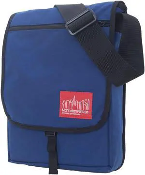 MANHATTAN PORTAGE MANHATTAN LAPTOP BAG, 13" LAPTOP BAG WITH ADJUSTABLE STRAPS, WATER RESISTANT FABRIC LAPTOP BAG, NAVY