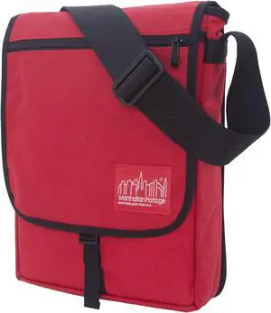 MANHATTAN PORTAGE MANHATTAN LAPTOP BAG, 13" LAPTOP BAG WITH ADJUSTABLE STRAPS, WATER RESISTANT FABRIC LAPTOP BAG, RED