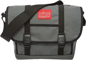 MANHATTAN PORTAGE NY MESSENGER BAG JR (MD), CROSS BODY MESSENGER BAG WITH WATER RESISTANT COATING, STYLISH AND FUNCTIONAL MESSENGER BAG, GREY