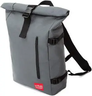MANHATTAN PORTAGE APEX BACKPACK (MD), ROLL TOP DESIGN EVERYDAY CARRY BACKPACK, WATER RESISTANT FABRIC BACKPACK, GREY