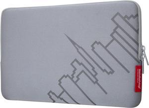 Manhattan Portage Iconic Skyline 15 Inch Laptop Sleeve, 15" Laptop Sleeve, 15 Inches Laptop Protective Case with YKK Zippers, 15 Inch Laptop Case, Silver