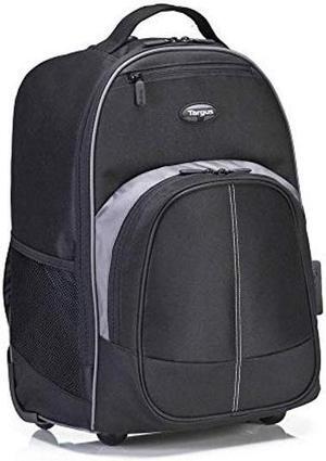 Targus 16 Inch Compact Rolling Backpack, Black - Wheeled Travel Bag, Fits Laptops Up to 16" and MacBook Pros up to 17" (TSB750US)