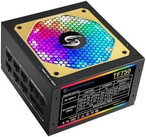 Power Supply 750W PSU ARGB Fully Modular Standard ATX Gaming PC Power Full Voltage 110/220V 20+4Pin Main Power with 120mm Ultra-Silent FDB Fan White