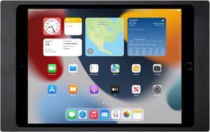 iPort 70808 Surface Mount System iPad Wall Mount - Slim & Secure iPad 10.2" (9th, 8th, 7th Gen) Enclosure | Built-in PoE Charging | Aluminum Flush Wall Dock for Smart Home & Commercial Use - Black