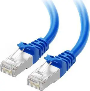 Cable Matters 10Gbps Snagless Long Shielded Cat 6A Ethernet Cable - 150ft, Cat 6A Cable, Cat6A Cord, Ethernet Cord, Blue