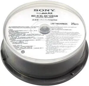 Digital 4X 128GB BDXL Quad Layer BD-R XL White Inkjet Printable Blu-ray Recordable 50 Year archival Discs - 25 Discs