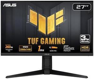 ASUS TUF Gaming 27 1440P Gaming Monitor VG27AQML1A  QHD 2560 x 1440 260Hz 1ms Fast IPS Extreme Low Motion Blur Sync GSYNC compatible FreeSync Premium Variable Overdrive DisplayHDR 40