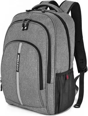 Mobile Edge Commuter Laptop Backpack for Men and Women, 16 Inch Computer Bag for Travel, Work, Commuting, with USB Charging Port, Lightweight, Gray, MEBPC2