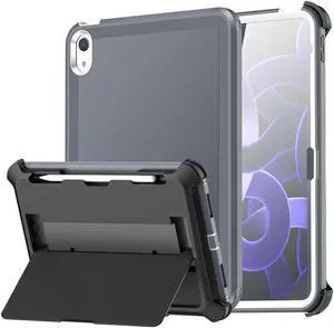 AICase for iPad (A16) 11th Generation 2025/iPad 10th Generation Case 2022 with Belt Clip iPad 10.9 Inch Case Heavy Duty Shockproof Triple Layer Defense with Built-in Screen Protector Full-Body Rugged