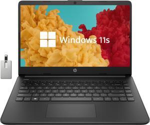 HP 2022 Stream 14" HD BrightView Laptop, Intel Celeron N4120, 4GB RAM, 64GB SSD, Intel HD Graphics, 720p Webcam, 1 Year Office 365, Black, Win 11 S, 32GB Snowbell USB Card