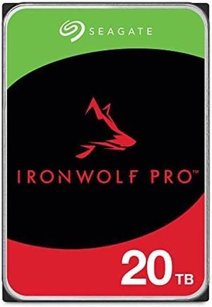 Seagate IronWolf Pro, 20 TB, Enterprise NAS Internal HDD -CMR 3.5 Inch, SATA 6 Gb/s, 7,200 RPM, 256 MB Cache for RAID Network Attached Storage (ST20000NT001)