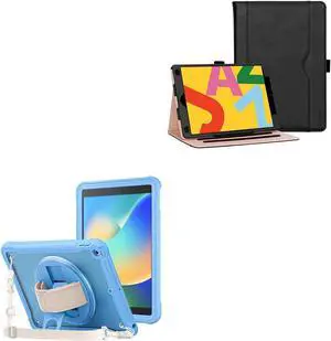 ProCase Leather Vintage Case Bundle with Rugged Case for iPad 9th/8th/7th Generation 10.2 inch 2021/2020/2019