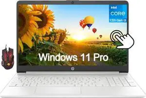 HP 2024 Newest 15.6" Touchscreen Laptop - for Business and Student, Intel Core i3-1215U CPU, 16GB RAM, 1TB SSD, Long Battery Life, Windows 11 Pro, with Mouse