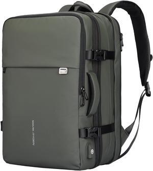 MARK RYDEN Travel Backpack for Men, 40L Airline Approved Carry on Backpack with USB Charging Port, 17.3 Inch Waterproof Business Laptop Backpack (Green)