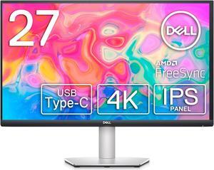 Dell S2722QC 27-inch 4K USB-C Monitor - UHD (3840 x 2160) Display, 60Hz Refresh Rate, 8MS Grey-to-Grey Response Time (Normal Mode), Built-in Dual 3W Speakers, 1.07 Billion Colors Platinum Silver