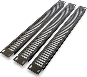 Rackmount Venting Panel - 1U (3 Pack) Spacer for IT/AV 19 inch Network Server Rack Mount Cabinet Enclosure - Blank Vented Metal Slot Filler - Equipment Cooling Air Circulation (Black) Tupavco TP1732