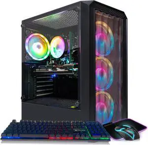 STGAubron Gaming Desktop PC, Radeon RX 5700 8G GDDR6, Intel Core i5-9400F up to 4.1GHz, 16G DDR4, 1T SSD, 600M WiFi, BT 5.0, RGB Fan x 4, Windows 11 Home
