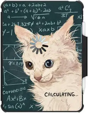 CASETiFY Impact Folio Case for iPad Pro 12.9" (3rd/4th/5th/6th Gen) - Calculating... by Catwheezie - Clear Black