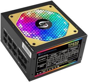 650W Power Supply Fully Modular PSU ARGB Gaming PC Power Supply 20+4Pin Connector with 120mm Low-Noise FDB Fan Full Voltage 110/220V