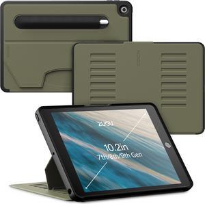 ZUGU CASE for 10.2 Inch iPad 9th Generation Case 7th / 8th Generation Case (2021/2020/2019) | Protective, Thin, Sleek Design, Magnetic Stand, Sleep/Wake Cover | Magnetic Cover | Olive Green