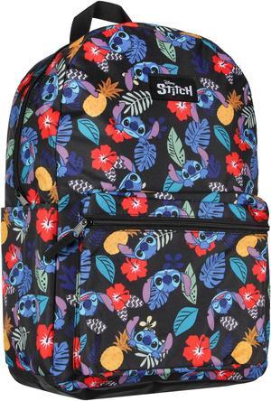 Disney Lilo & Stitch Tropical Leaves Pineapple 17" Travel Laptop Backpack