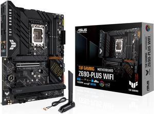 ASUS TUF Gaming Z690-Plus LGA 1700(Intel12th Gen) ATX Motherboard(PCIe 5.0,DDR5,4xNVMe SSD,14+2 Power Stages,WiFi 6,2.5Gb LAN,Front USB 3.2 Gen 2 Type-C Ports,Thunderbolt 4)