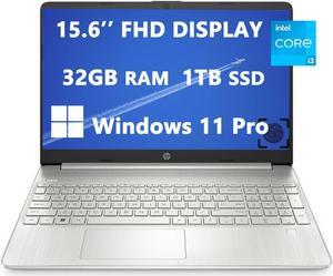 HP 2024 15.6'' FHD 1080P Laptops for Student & Business, Intel 12th Gen Core i3-1215U(beat Ryzen 5 5500U), 32GB RAM, 1TB SSD, Fingerprint, SD Card Reader, USB-C, HDMI, Fast Charge, Windows 11 Pro