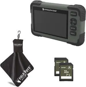Stealth Cam SD Card Reader & 1080P HD Video Viewer, Water-Resistant, 4.3" Color LCD, Wrist Lanyard, Includes Two SD Cards & Microfiber Cloth