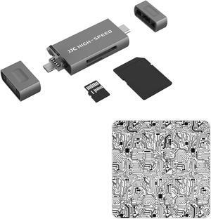 JJC UHS-II SD Micro SD Card Reader + Selfie-Stick Protective Wrap Wrapper for iPad Laptop Computer Smartphone Camera and More Devices