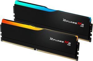G.SKILL Ripjaws M5 Series (Intel XMP 3.0) DDR5 RAM 64GB (2x32GB) 5600MT/s CL30-36-36-89 1.25V Desktop Computer Memory UDIMM - Matte Black (F5-5600J3036D32GX2-RM5RK)