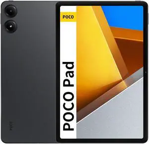 Xiaomi Poco Pad WiFi Version (256GB + 8GB) 12.1" Octa Core Global ROM 10000mAh Bluetooth 5.3 8MP Dual Camera + (33w Dual USB Car Bundle) (Gray, 256GB + 8GB)