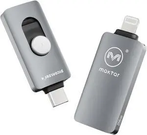 Maktar Piconizer 4: The Portable iPhone Storage Flash Drive & Memoria Externa for All Your Phone Backup Storage Needs 256GB