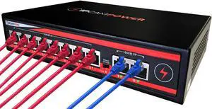 IPCamPower 10 Port Gigabit Unmanaged POE Switch, 8 Port POE+ & 2 Ethernet Uplink, 802.3at 30 Watts Per Port,120 Watt Total Budget, Extend Mode up to 820', Fanless, Metal