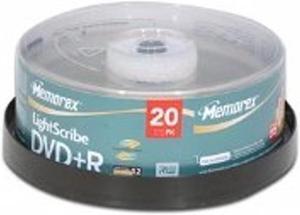 Memorex 04708 16x Lightscribe(tm) Dvd+rs (20 Pk)