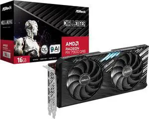 ASRock AMD Radeon RX 7900 GRE Challenger 16GB OC 18 Gbps 256-Bit Dual Fan Design 0dB Silent Cooling Graphics Card 7680 x 4320