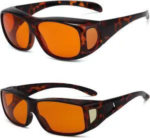 Eyekepper 2 Pack Fit Over Blue Light Blocking Glasses Wear Over Computer Eyeglasses